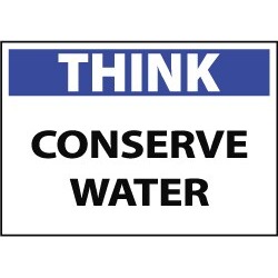 NMC 10x14 Plastic Sign Go Green Think Conserve ENV30RB