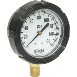 Span 2-1/2 Inch Dial, 1/4 MPT, 0 to 15 Scale Range Pressure Gauge