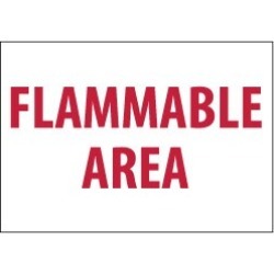 NMC 7x10 Rigid Plastic Flammable Area Sign M426R