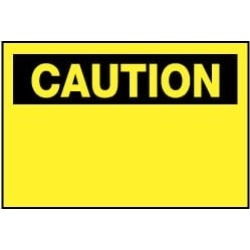 NMC 20"x28" Rigid Plastic Xtrspace Caution Pln Sign C1RD