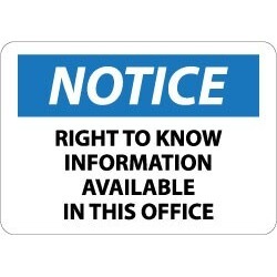 NMC Notice - Right to Know Information Available in This office,