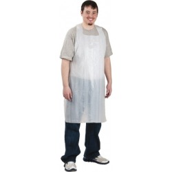 PRO-SAFE 46 Inch Long x 28 Inch Wide, Disposable Bib Apron White,