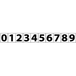 NMC Magnetic Number Set Black on White, 10 Piece