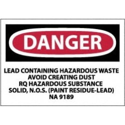 NMC Danger Lead 500/rl 3x5 Paper Label PRD75