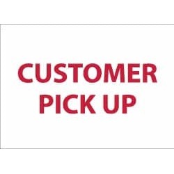 NMC 10x14 Rigid Plastic Customer Pickup Sign M343RB