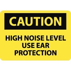 NMC 3"x5"ps Caution 5/pk Hinoise Lvl U/earprtct Lb C161AP