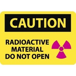 NMC Radioactive Mat Do Not 10x14"vinyl Caution Sign C590PB