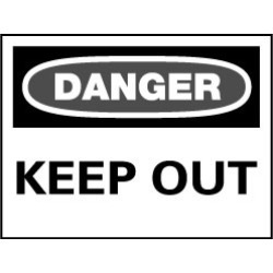 NMC 14x20 Rigid Plastic Danger Keep Out Sign D59RC