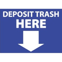 NMC 10x14 Plastic Sign Go Green Deposit Trash ENV28RB