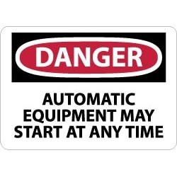 NMC 10x14 Automatic Eq Rp Danger Sign D401RB