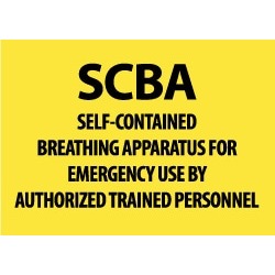 NMC 10x14 Rigid Plastic Scba Self Contained Sign M247RB