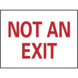 NMC 10x14 Aluminum Not An Exit Sign M27AB