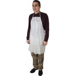 PRO-SAFE 36 Inch Long x 28 Inch Wide, Disposable Bib Apron White,