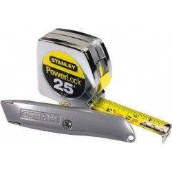 Stanley 33-425 1x25 & 10-099 Tape & Knife Value Pack 90-082