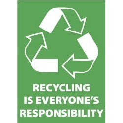 NMC 10x14 Plastic Sign Go Green Recycle Is Every ENV34RB