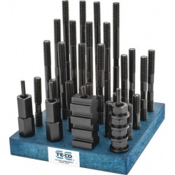TE-CO 38 Piece, 1/2-13 Stud, 11/16 Inch T Slot, T Nut and Stud Ki