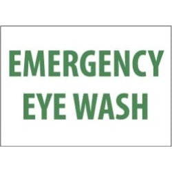 NMC 10x14 Rigid Plastic Emergency Eye Wash Sign M81RB