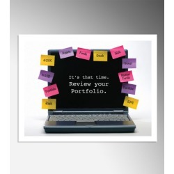 50 Financial Reminder Business Postcard - Laptop