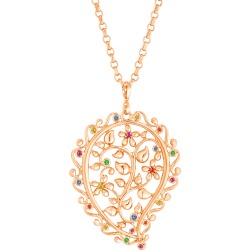 18k Rose Gold Multi-Stone India Dream Pendant