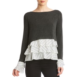 Donna Mixed Media Knit Top