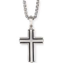 Men's Deco Cross Pendant Enhancer