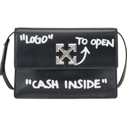 Jitney Cash Inside Top Handle Bag, Black/White