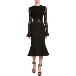 Wide Leather 2-Hoop Belt