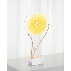 Transparent Glass Disk Sculpture II