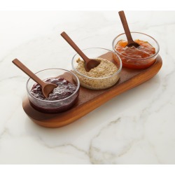 Cooper Triple Condiment Server with Spoons