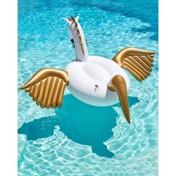 Pegasus Giant Pool Float, White/Golden