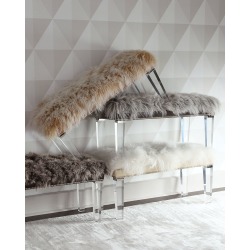 Alala 40"L Sheepskin Bench