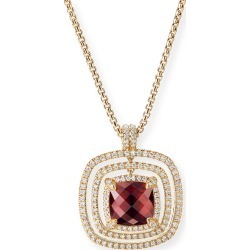 26mm Châtelaine 18K Faceted Garnet Bezel Enhancer with Diamonds