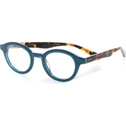 TV Party Round Two-Tone Readers, Blue/Tortoise