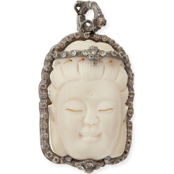 Bone Buddha Enhancer with Champagne Diamonds