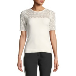Short-Sleeve Translucent Texture Top