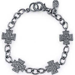 Diamond Pave Maltese Cross Bracelet