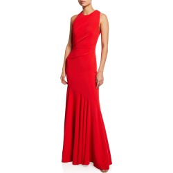 Sorbets Cutout Stretch-Crepe Halter Gown
