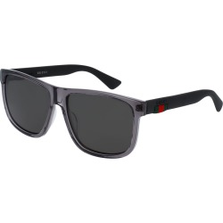 Polarized Square Acetate Sunglasses, Gray