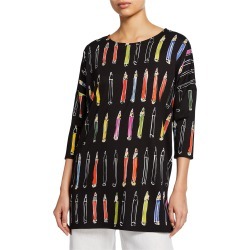 Pencil Me In 3/4-Sleeve Tunic, One Size
