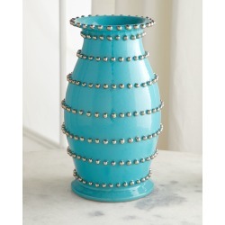 Vase with Silver Pearly Beads