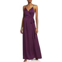 The Angelina Sleeveless Wrap Gown