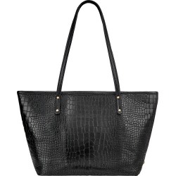 Taylor Crocodile-Embossed Tote Bag