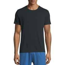 Crewneck Short-Sleeve Knit Tee, Anthracite