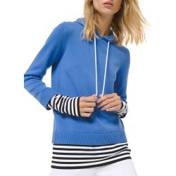 Cashmere Layered Pullover Hoodie