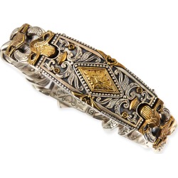 Myrmidones Men's Filigree Link ID Bracelet