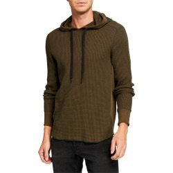 Men's Waffle-Knit Pullover Hoodie