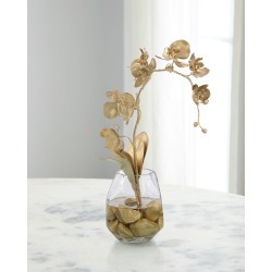 Gold Nugget in Glass Vase