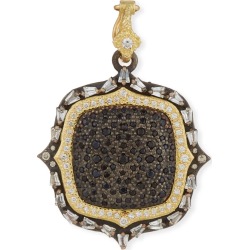 Old World Two-Tone Diamond & Black Sapphire Pendant Enhancer