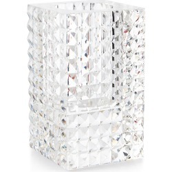 Rectangular Vase with Pyramid Cuts