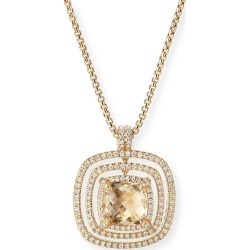 Châtelaine Pave Diamond Bezel Enhancer with Champagne Citrine